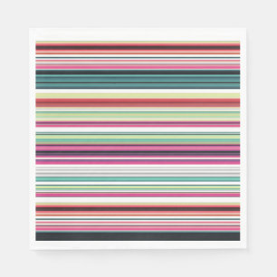 Cute colourful white stripes napkin