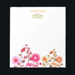 Cute Colourful Wildflower Floral Notepad<br><div class="desc">For additional matching marketing materials please contact me at maurareed.designs@gmail.com. For more premade logos visit logoevolution.co. Original design by Maura Reed.</div>