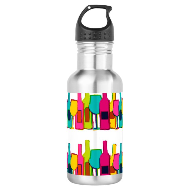 Cute colourful wine bottles pattern (Front)