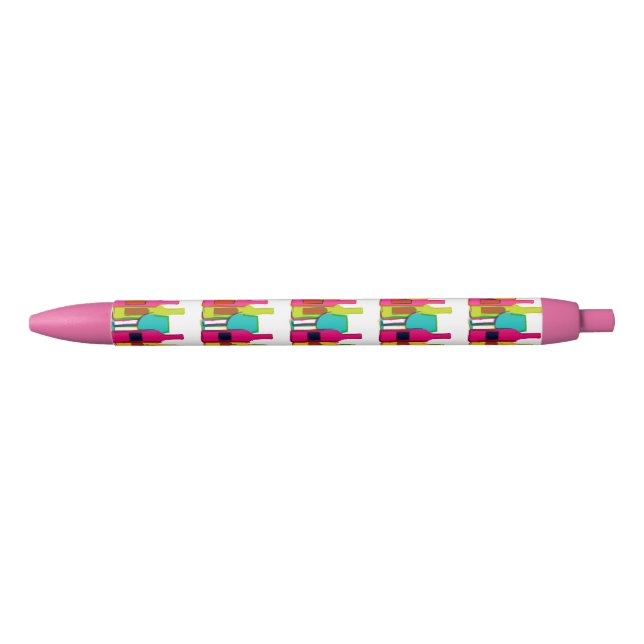 Cute colourful wine bottles pattern Case-Mate iPho Black Ink Pen (Front)