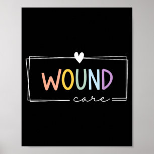 Cute Colourful Wound Care Nurse Squad Appreciation Poster