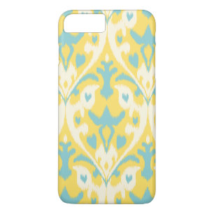 Cute colourful yellow teal ikat tribal pattern Case-Mate iPhone case