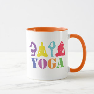 Cute Colourful Yoga Design Mug
