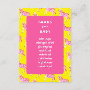 Cute Colourful Zebras Custom Baby Shower Enclosure Card