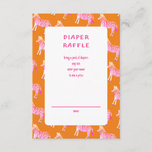 Cute Colourful Zebras Custom Baby Shower Enclosure Card