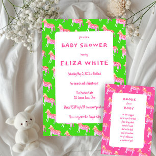 Cute Colourful Zebras Custom Baby Shower  Invitation