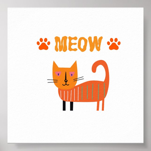 cute colourfull cat look great  poster (Front)