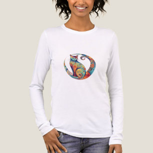 cute colurful cat design  Tri-Blend shirt