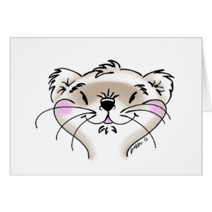 Cute Comic Ferret Face