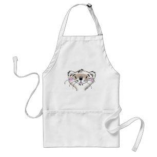 Cute Comic Ferret Face Standard Apron