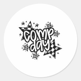 Cute Comp Day Cheer Comp Season Cheerleading Compe Classic Round Sticker