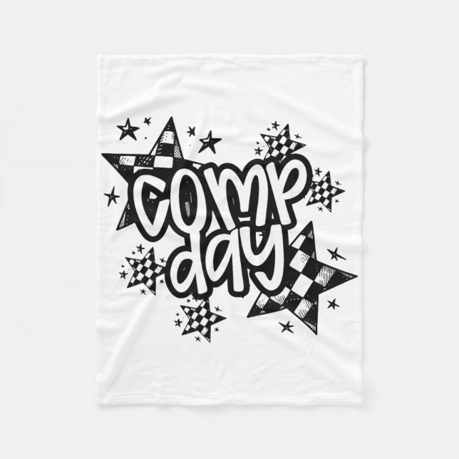 Cute Comp Day Cheer Comp Season Cheerleading Compe Fleece Blanket (Front)