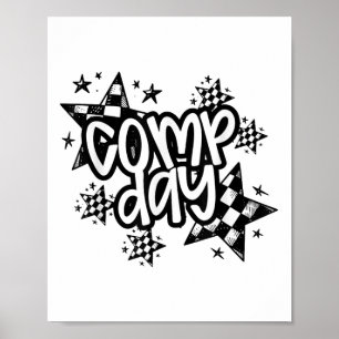 Cute Comp Day Cheer Comp Season Cheerleading Compe Poster