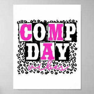 Cute Comp Day Vibes Cheer Cheerleading Cheer Compe Poster