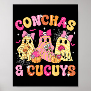 Cute Conchas And Cucuys Ghost Funny Mexican Hallow Poster
