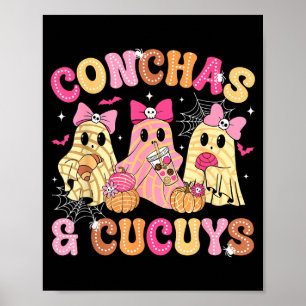 Cute Conchas and Cucuys Ghost Funny Mexican Poster