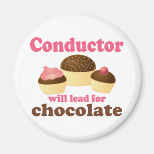 Cute Conductor Will Lead for Chocolate Magnet