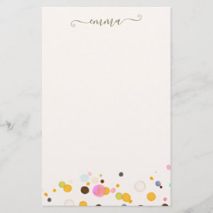 Cute Confetti Signature Script Post-it Notes Stationery
