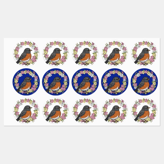 Cute Connecticut Bird With Mirabilis (Sheet)