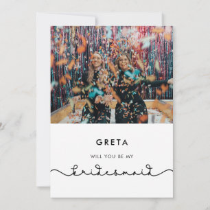 Cute connecting heart Bridesmaid proposal card