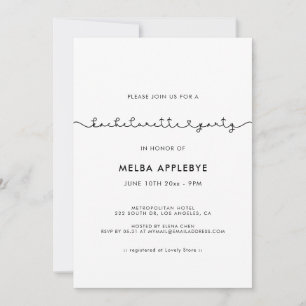 Cute connecting heart font Bachelorette Party Invitation