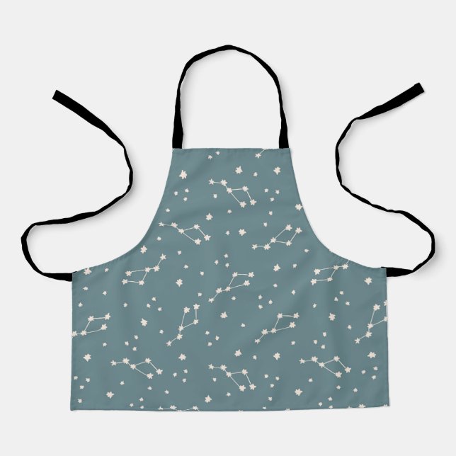 Cute Constellation Sky Pattern Apron (Front)