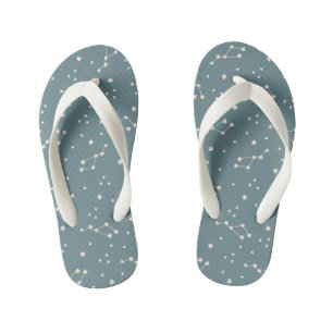 Cute Constellation Sky Pattern Kid's Jandals