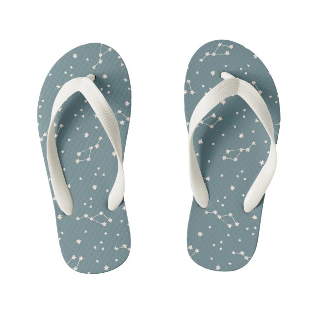 Cute Constellation Sky Pattern Kid's Jandals (Footbed)