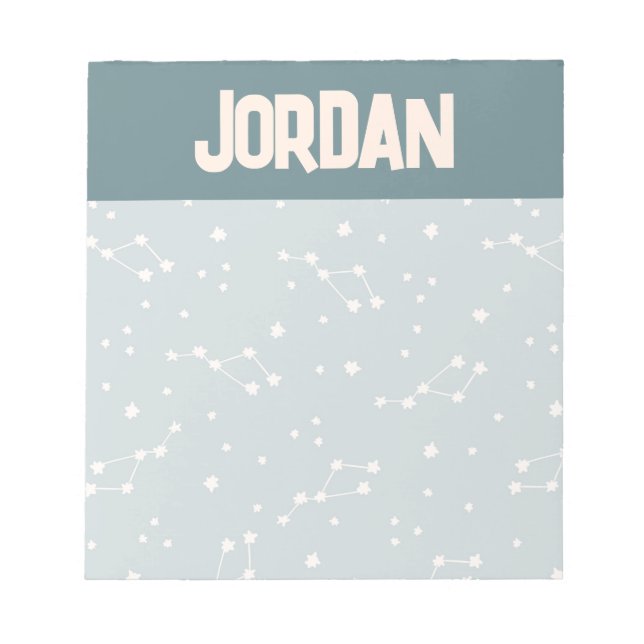 Cute Constellation Sky Pattern Notepad (Front)