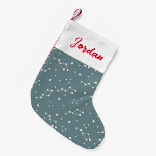 Cute Constellation Sky Pattern Small Christmas Stocking