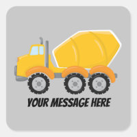 Cute construction cement mixer truck