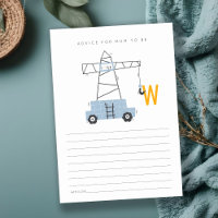 Cute Construction Crane Advice For Mum Baby Shower