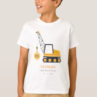Cute Construction Crane Vehicle Any Age Birthday