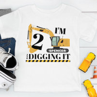 Cute Construction Digger Truck 2nd Birthday Party