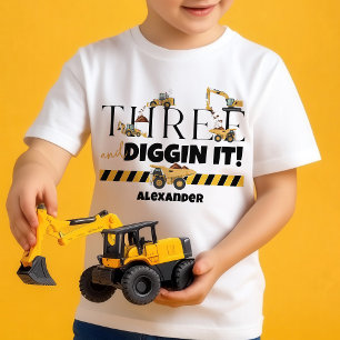 Cute Construction Dump Truck 3rd Birthday Toddler Baby T-Shirt