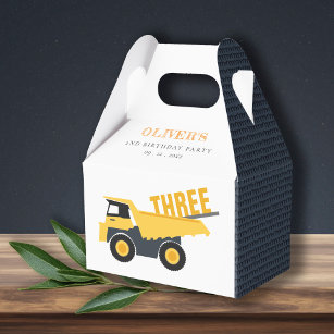 Cute Construction Dump Truck Any Age Birthday  Favour Box