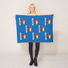 Cute construction dumptruck boys fleece blanket
