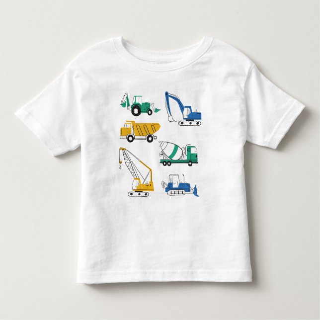 Cute Construction Trucks Shirt (Front)