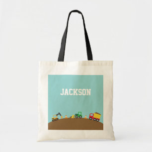 Cute Construction Vehicles For Boys Tote Bag