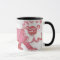 cute contemporary lion coffee mug bold red black