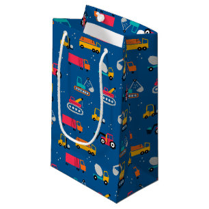 Cute Contruction Movers Pattern Small Gift Bag