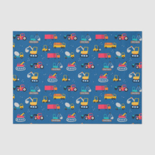 Cute Contruction Movers Pattern Tissue Paper