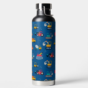 Cute Contruction Movers Pattern Water Bottle