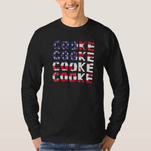 Cute Cooke  American Flag Red White Blue Merch Out T-Shirt