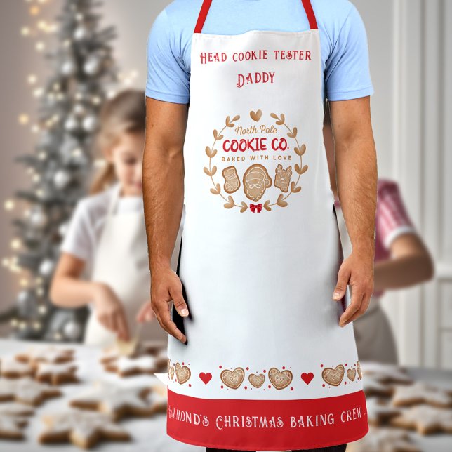 Cute Cookie Baking Family Christmas Apron (Cute Cookie Baking Family Christmas Apron)