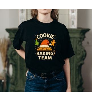 Cute Cookie Baking Team Christmas Design T-Shirt