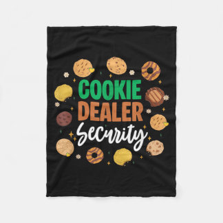 Cute Cookie Dealer Security Cookie Seller Baker Fleece Blanket