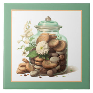 Cute cookie jar bakery business home crafting  tile