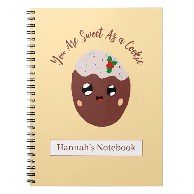 Cute Cookie Personalised Notebook (Front)