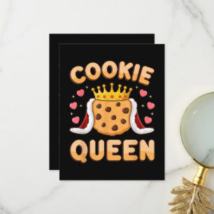Cute Cookie Queen Funny Baking Lover Thank You Card
